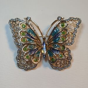 Napier Filigree Butterfly Brooch